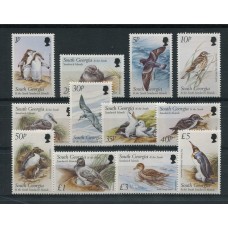 MALVINAS 1999 DEPENDENCIAS SOUTH GEORGIA SERIE COMPLETA DE ESTAMPILLAS NUEVAS MINT 60 EUROS AVES PAJAROS FAUNA Yv. 297/308